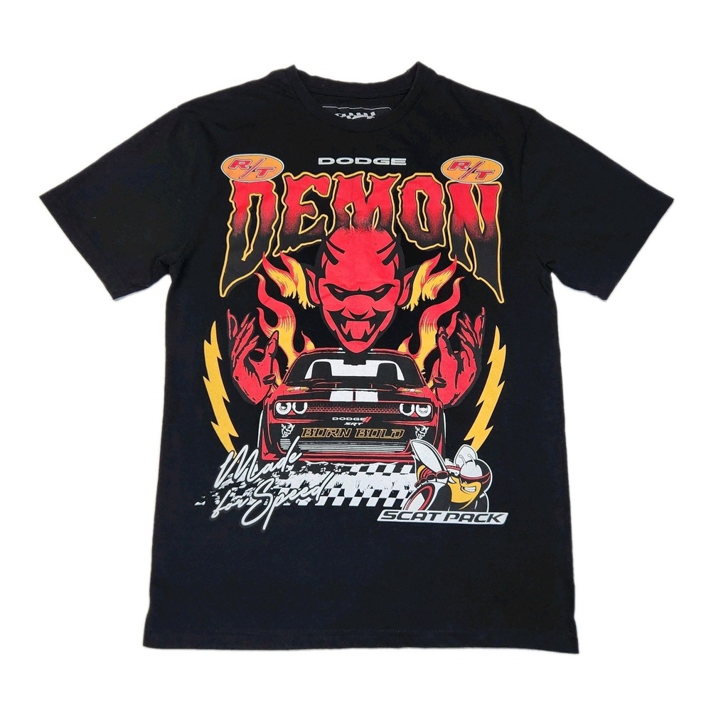 Reason x Dodge Demon Scat Pack T Shirt Mens M Black SRT R/T Racing Graphic Tee